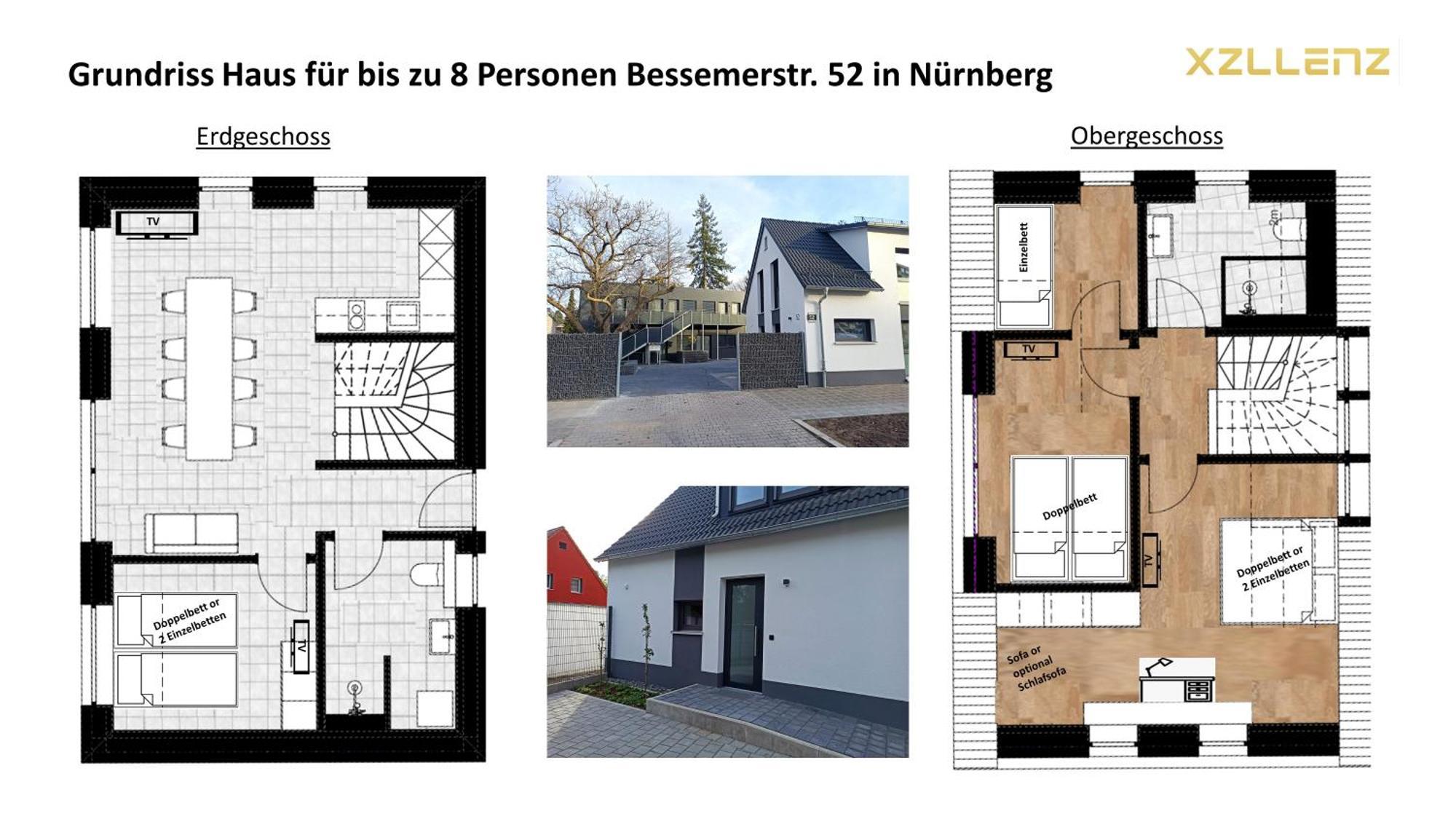 Xzllenz - 4 Schlafzimmer, Zentral, Parken, U-Bahn, 2 Baeder, 4 Smart-Tv, Optional Einzelbett Nuremberg Extérieur photo